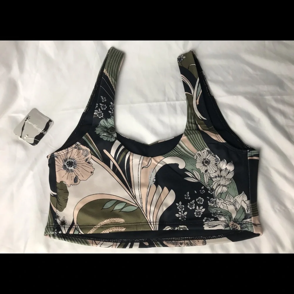 FREE PEOPLE Wave Crush Black Combo Sports Bra S